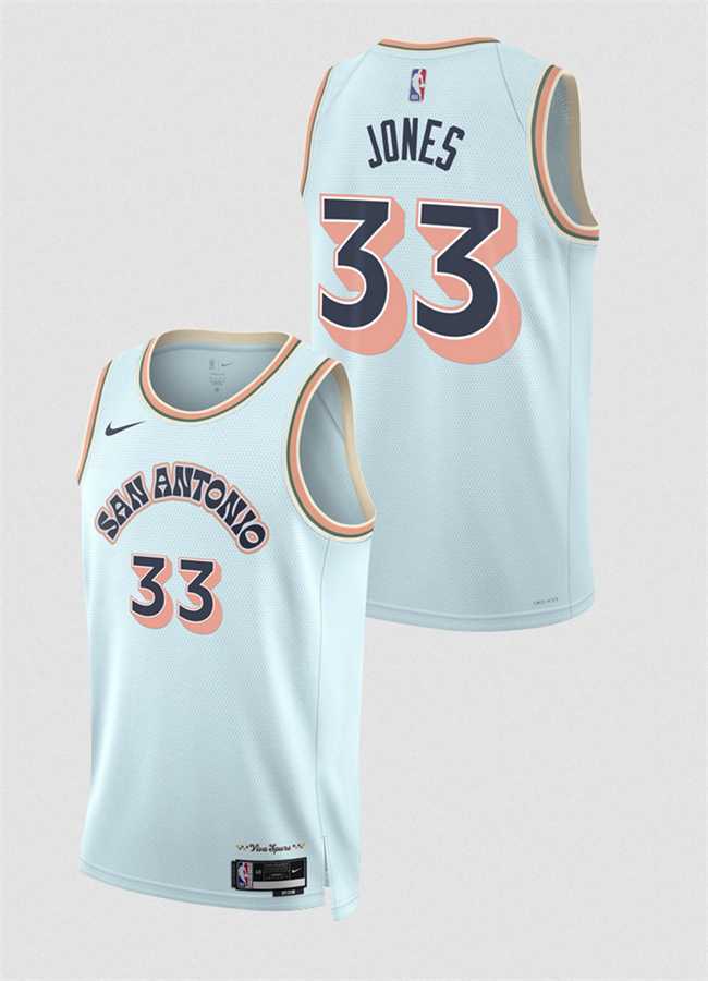 Men's San Antonio Spurs #33 Tre Jones Light Blue 2024-25 City Edition Stitched Jersey Dzhi,We sell and wholesale Men's San Antonio Spurs #33 Tre Jones Light Blue 2024-25 City Edition Stitched Jersey Dzhi on line form chian!